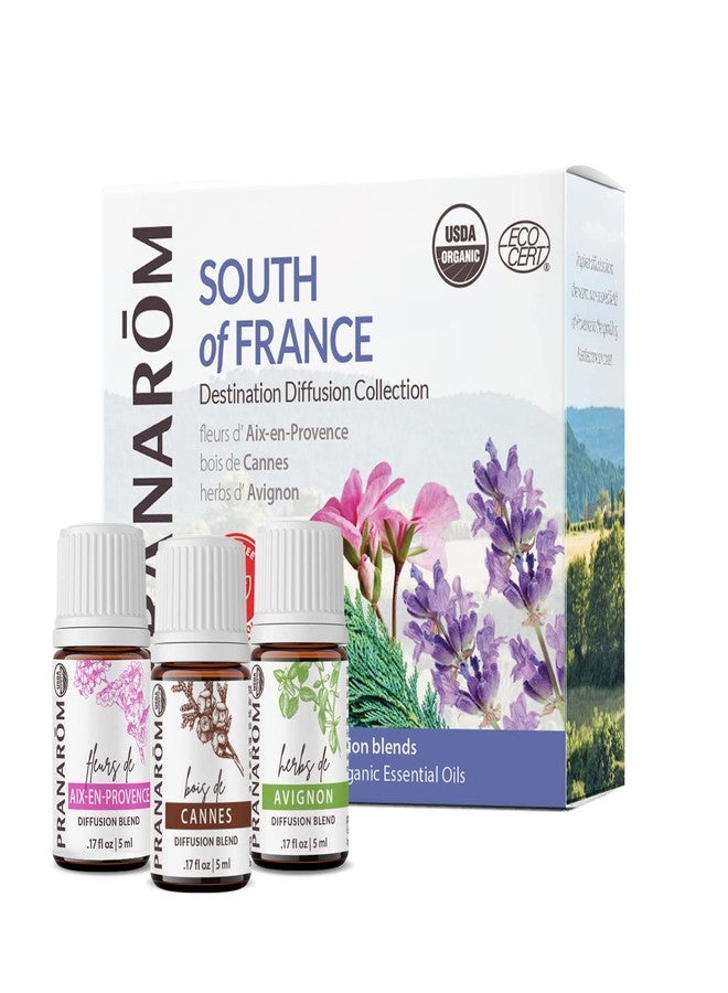 Pranarom - South of France Diffusion Essential Oil Kit (3 - Pack of 5ml) Aix-en-Provence, Cannes, and Avignon - 100% Pure Essential Oil | USDA and ECOCERT Certified Organic - Image 1